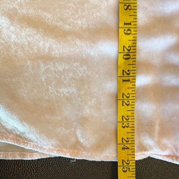 J. Jill Soft Pink Rayon Velvet Button Down Blouse size Large - Picture 9 of 13